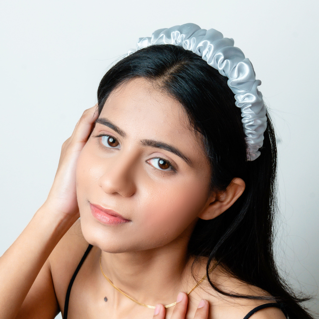 Pearl White Scrunchie Hairband