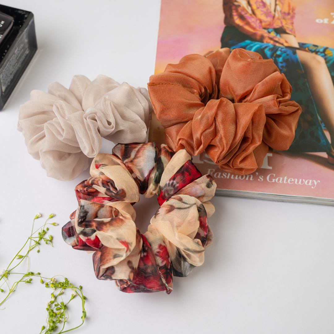 Fall Is Here (Set Of 3 Scrunchies)