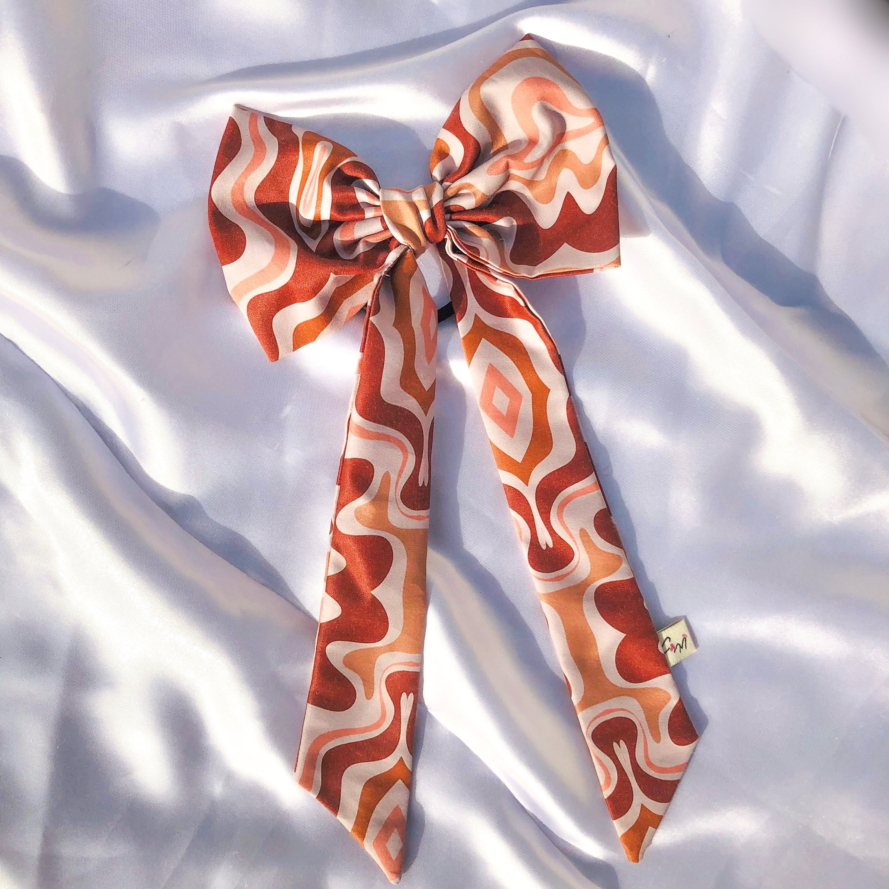 Caramel Pigtail Bow Ties